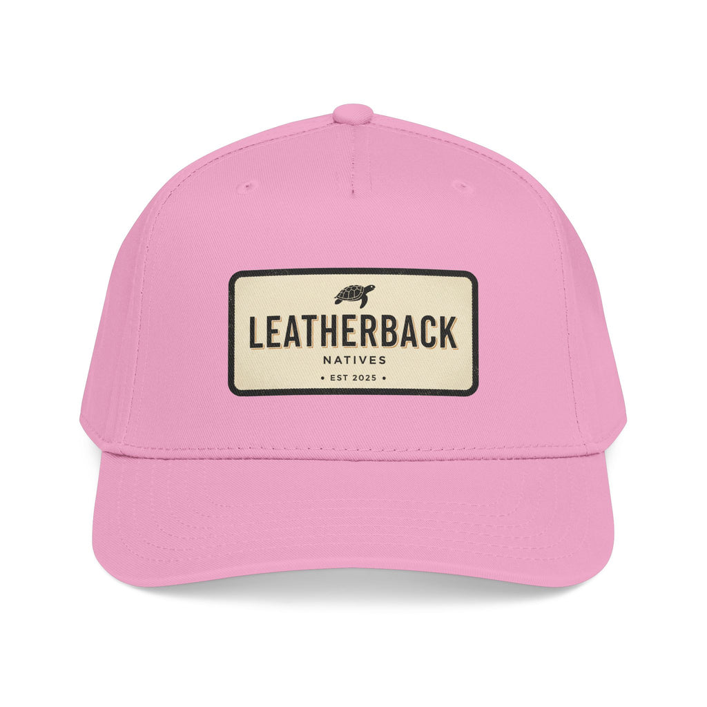 Leatherback Natives Baseball Cap — Mid Profile Leather Patch Hat