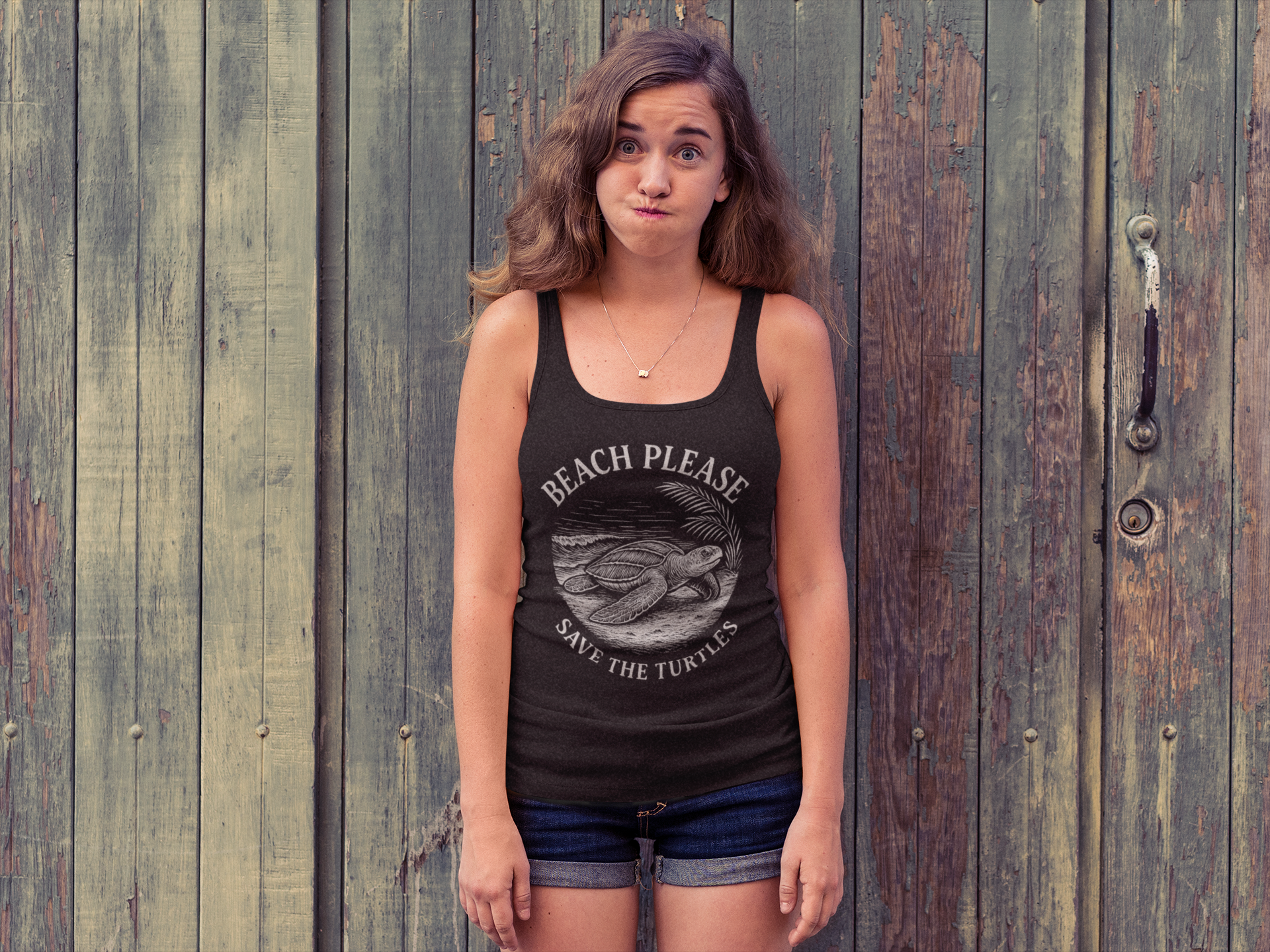 Beach Please Racerback Tank — Women's Summer Beach Tank Top