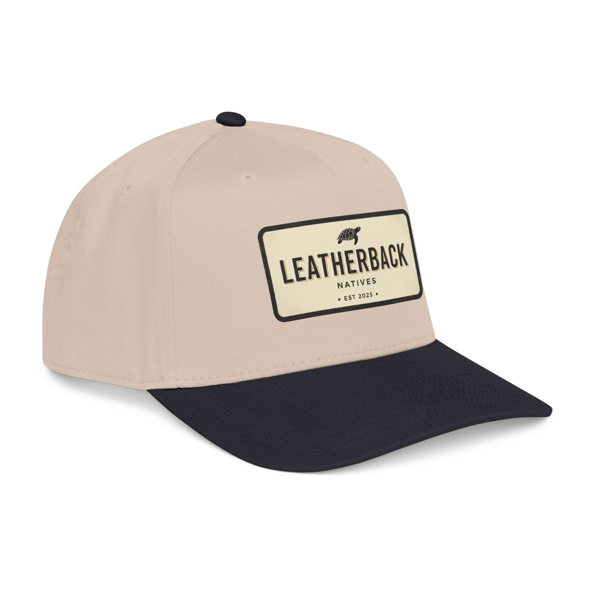 Leatherback Natives Baseball Cap — Mid Profile Leather Patch Hat