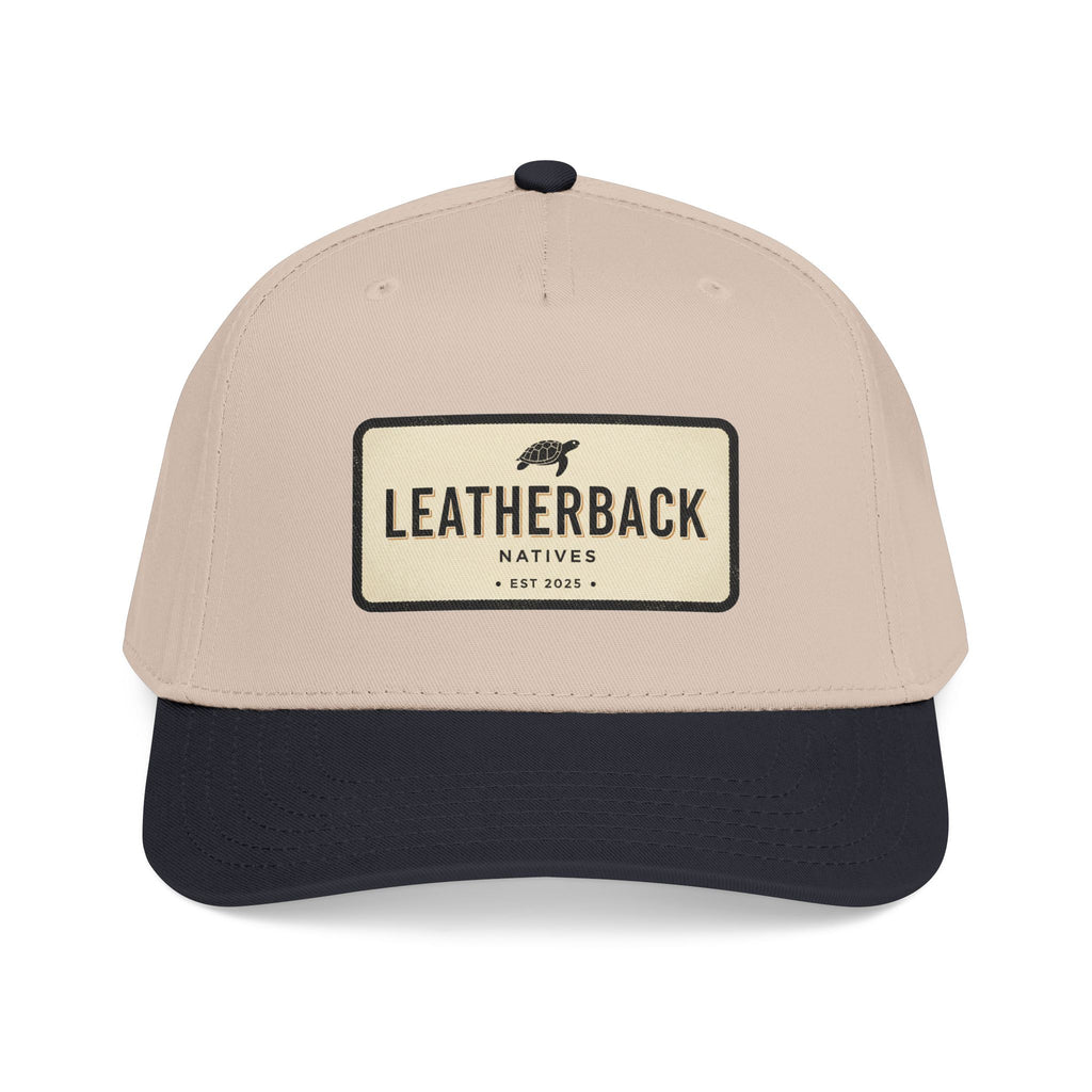 Leatherback Natives Baseball Cap — Mid Profile Leather Patch Hat